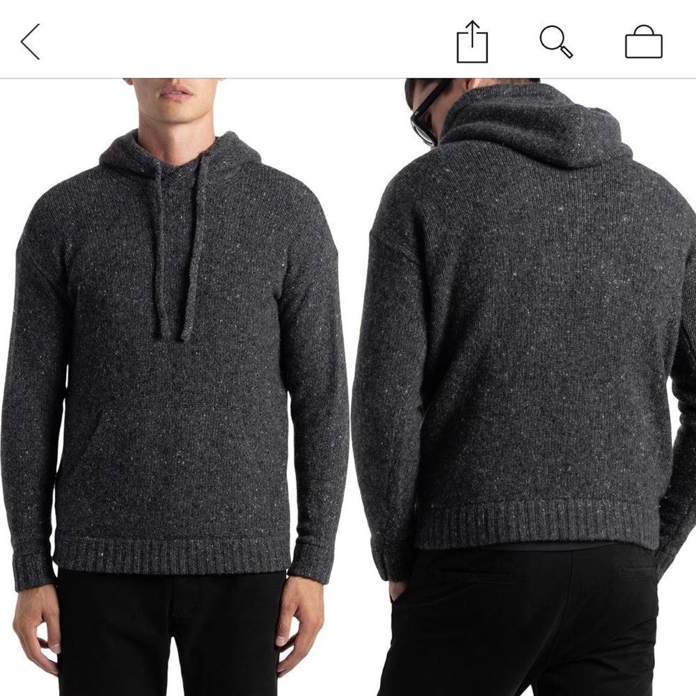 Soft Cloth Tweed Wool Men’s Hoodie